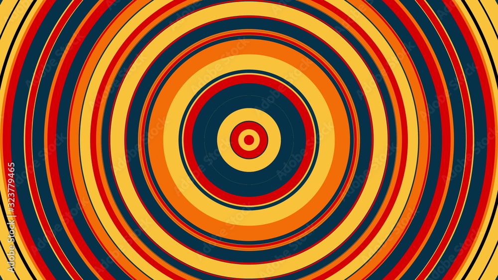 Poster abstract colorful circle with hypnotic spinning motion, computer generated. 3d rendering of vortex b