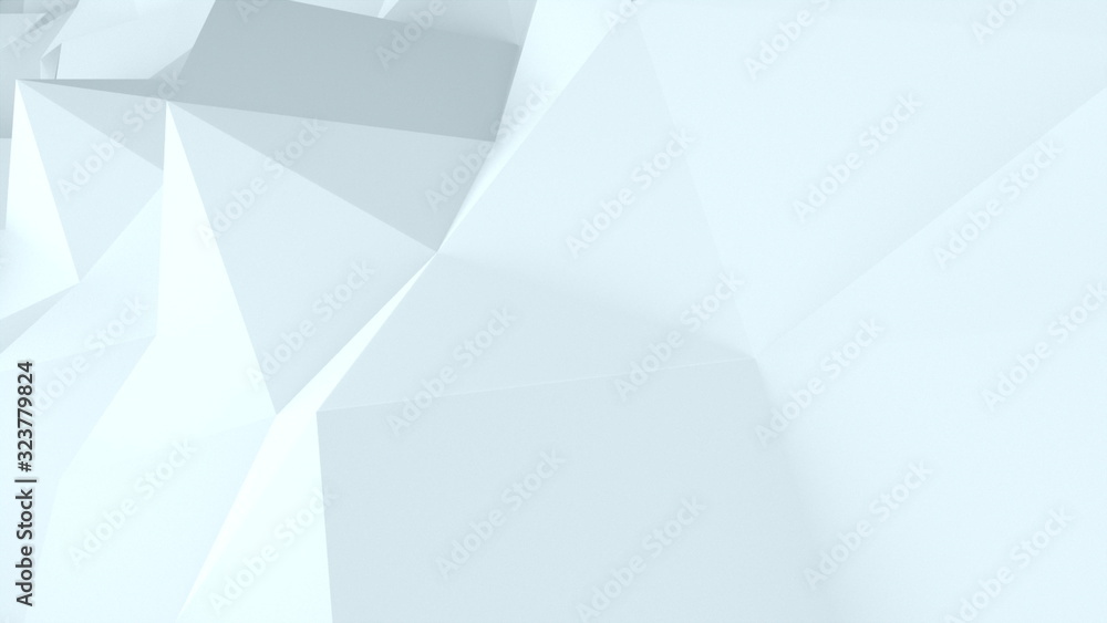 Poster 3d rendering abstract polygonal abstract background. computer generation low poly waving surface. ge