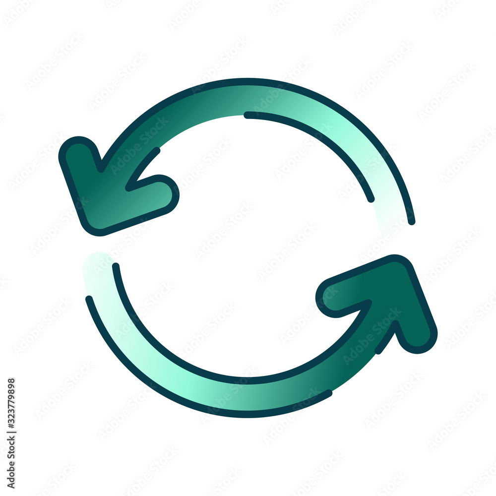 Poster download color line icon. loading sign. vector illustration for web page, app, promo. ui ux gui desi