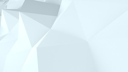 3d rendering abstract polygonal abstract background. Computer generation low poly waving surface. Geometric triangles