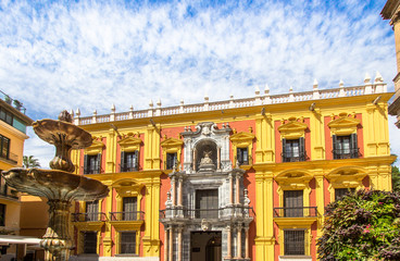 Fototapeta na wymiar Bishop palace in Malaga, Spain