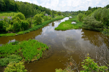 plain river view from above