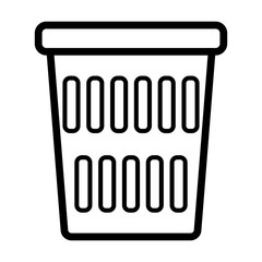 Vector simple icon of wastepaper basket. Modern concept design. Isolated vector sign symbol.