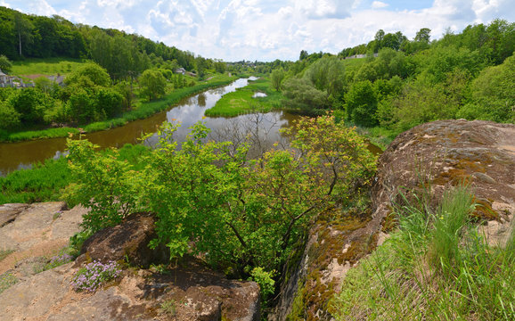 plain river view from above