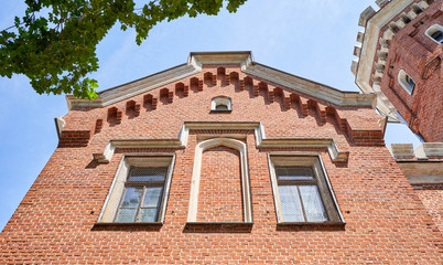 Obraz premium The windows of the old palace with a metal mesh for security