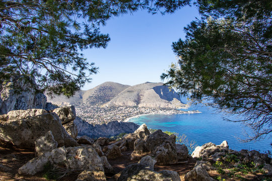 Il golfo di Mondello a Palermo in Sicilia