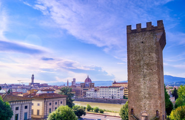 A daytime view of the Florence Cathedral located in Florence, Italy.