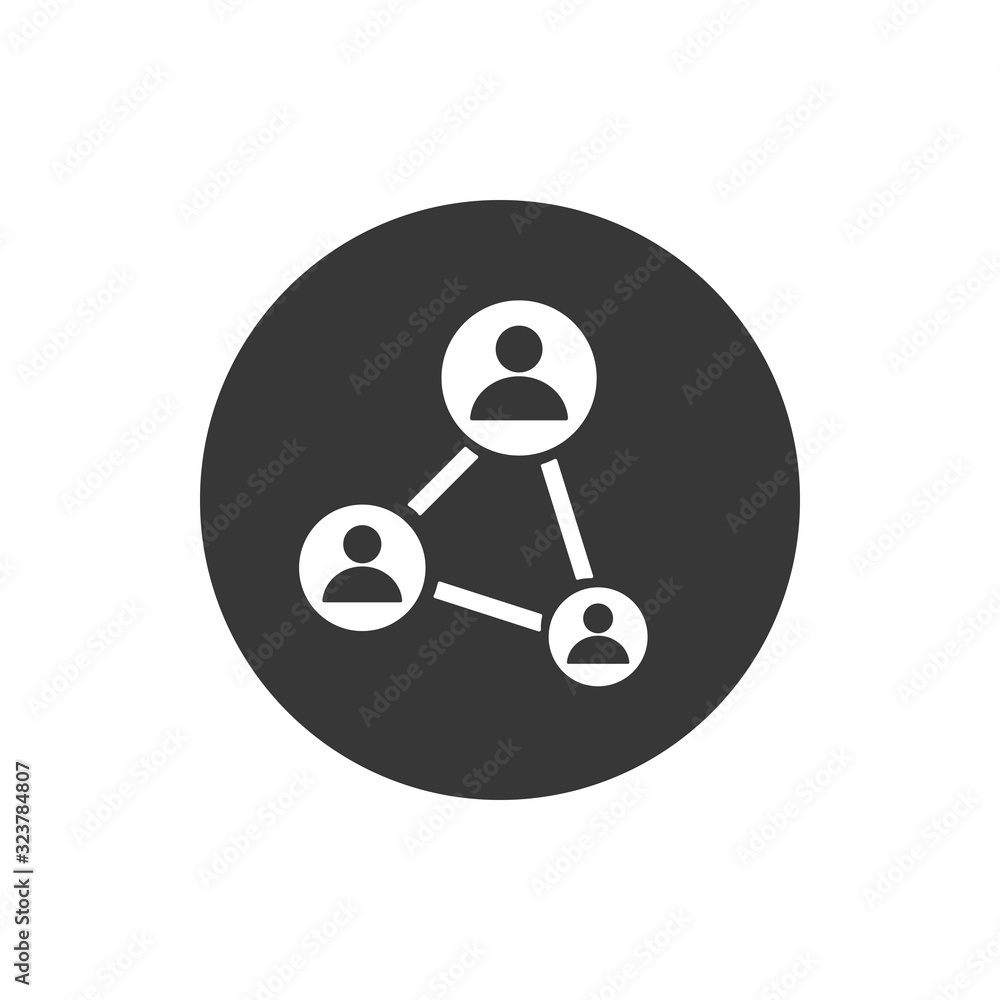 Poster avatars block flat style icon vector design
