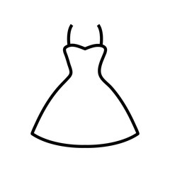 Dress line icon, logo isolated on white background