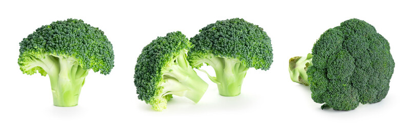 Fresh broccoli on white
