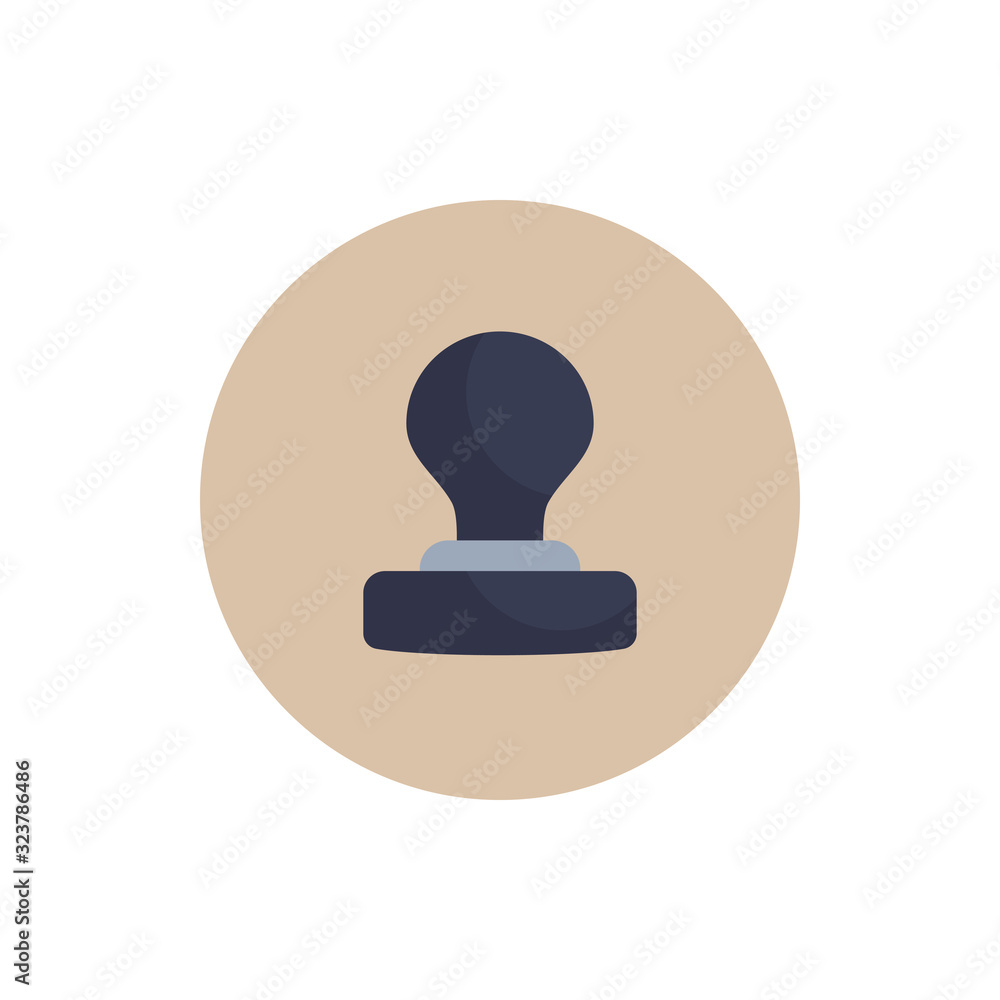 Poster isolated office seal flat block style icon vector design