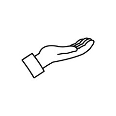 Line icon-hand vector image.