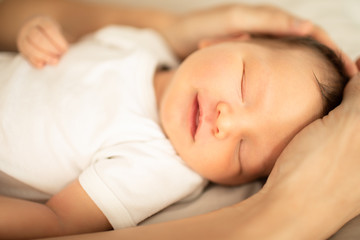 Obraz na płótnie Canvas Cute little baby girl sleeping