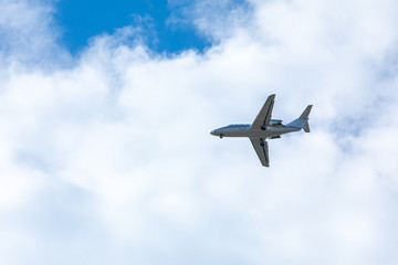 Fototapeta na wymiar airplane in sky travel concept