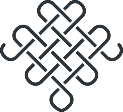 Knots weave icon, vector illustration