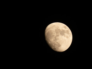 Obraz premium Beautifull and big crescent moon shining at night