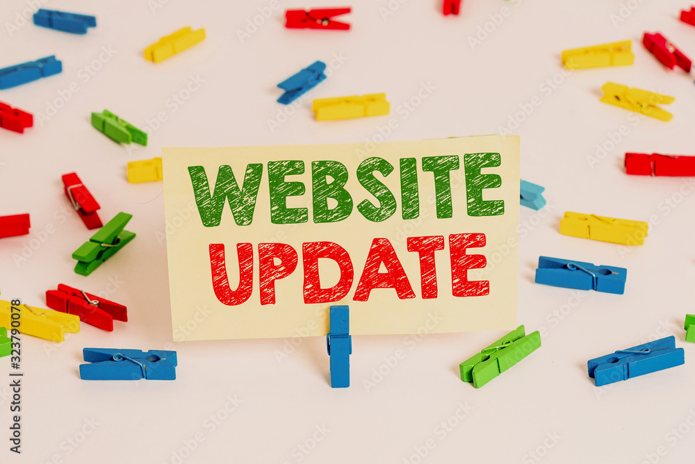 Canvas Prints word writing text website update. business photo showcasing keeping the webpage and content up to da