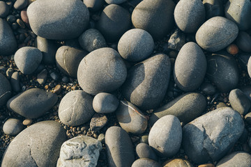 Smooth Round Pebble; Natura Background. Textures