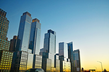 Buildings in New York, When the afternoon falls in New York, the buildings wait quietly for the night to come