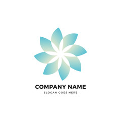 Creative flower vector logo icon design template. Abstract logotype concept element sign shape.