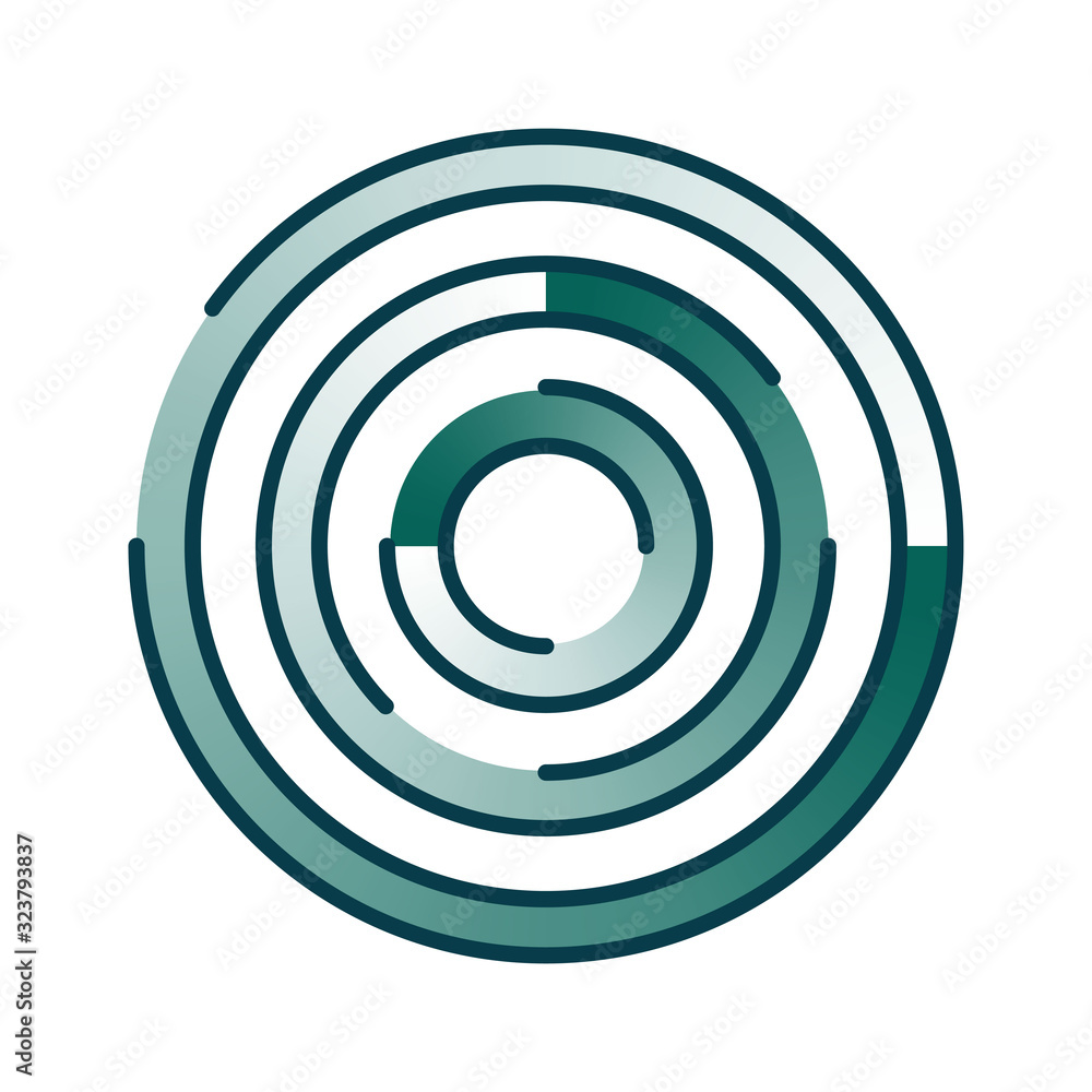 Poster download color line icon. loading sign. vector illustration for web page, app, promo. ui ux gui desi