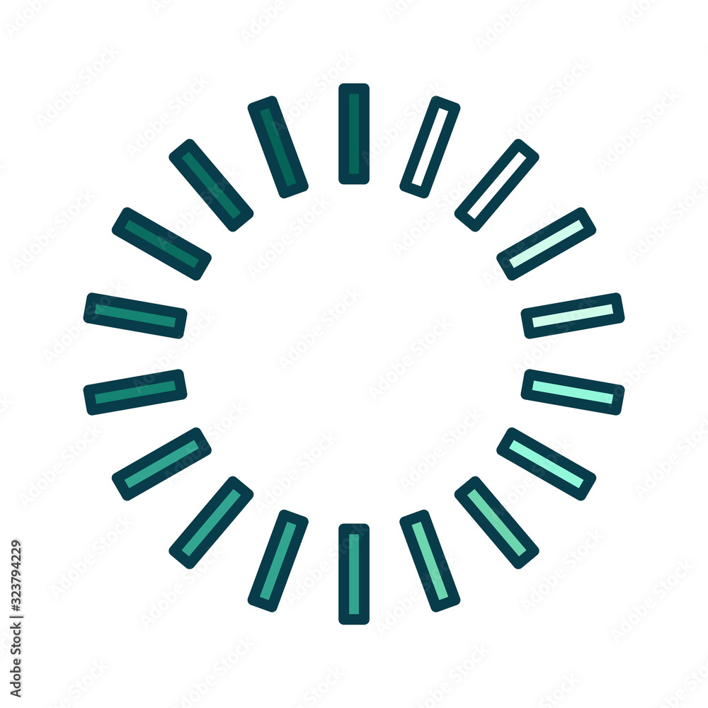 Poster download color line icon. loading sign. vector illustration for web page, app, promo. ui ux gui desi