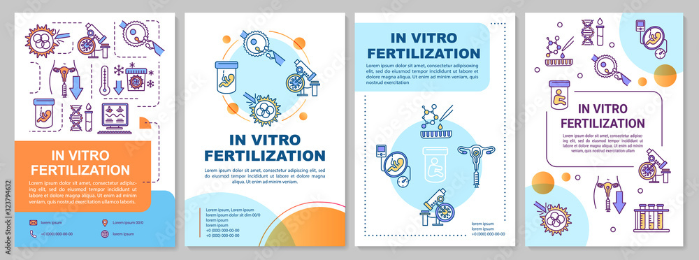 Wall mural in vitro fertilization brochure template. reproductive technology. flyer, booklet, leaflet print, co