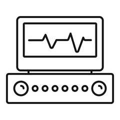 Electrocardiogram icon. Outline electrocardiogram vector icon for web design isolated on white background