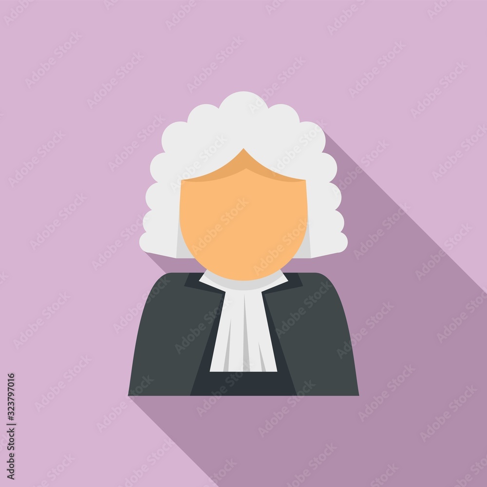 Poster judge avatar icon. flat illustration of judge avatar vector icon for web design