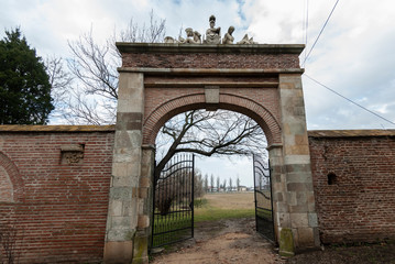 Gate entrance in a public park.