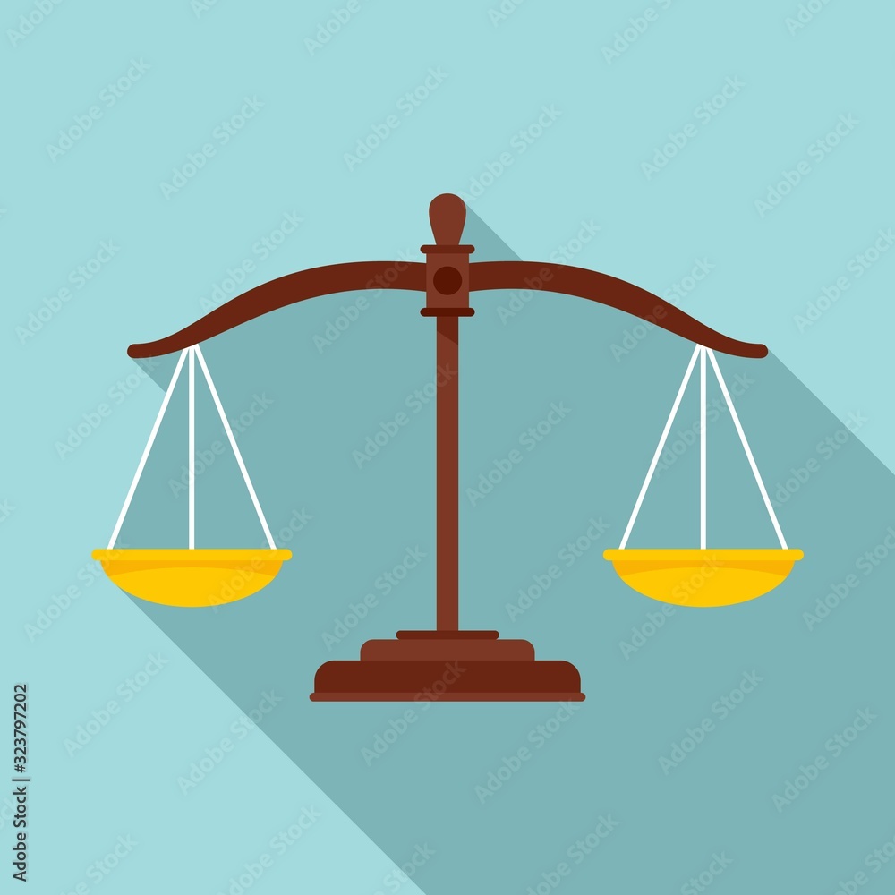 Aufkleber judge balance icon. flat illustration of judge balance vector icon for web design