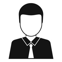 Lawyer avatar icon. Simple illustration of lawyer avatar vector icon for web design isolated on white background