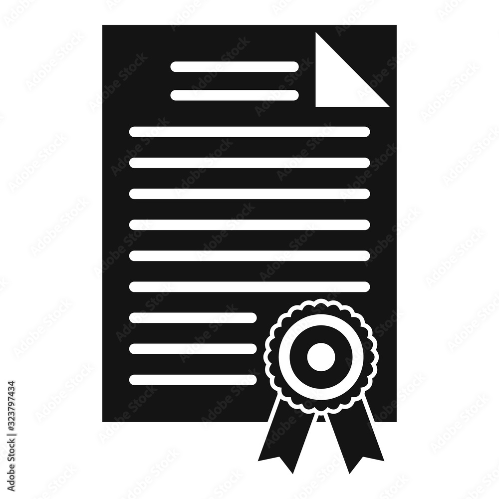 Poster judge diploma icon. simple illustration of judge diploma vector icon for web design isolated on whit