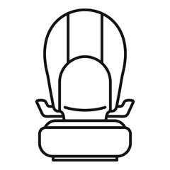 Isofix kid car seat icon. Outline isofix kid car seat vector icon for web design isolated on white background