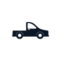 Naklejka premium Isolated pickup car vehicle silhouette style icon vector design