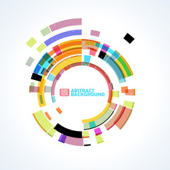 Obraz premium Abstract technology circles