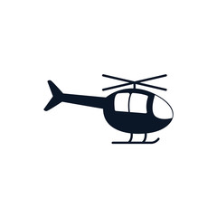 Isolated helicopter silhouette style icon vector design