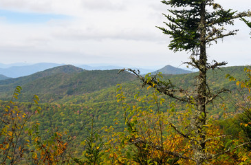 Autumn in the Appalachian Mountains Viewed Along the Blue Ridge Parkway