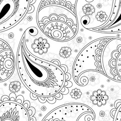 White Leaf Moroccan Vector Seamless Pattern. 