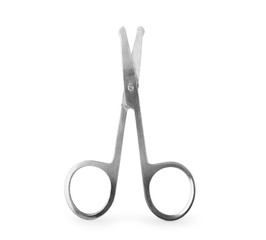 Little scissors for kids. Preschool education supply. Isolated on white background