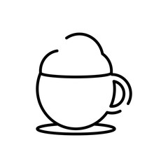 Isolated coffee cup line style icon vector design
