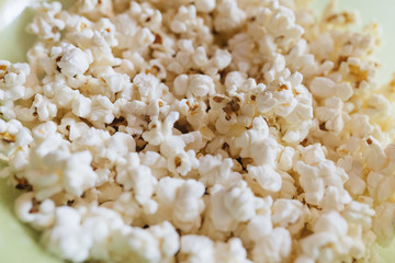 Popcorn background. Watching film time.