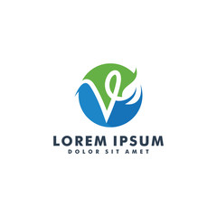 Letter V logo design template vector illustration