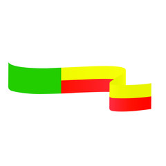 Benin flag. Simple vector. National flag of Benin  