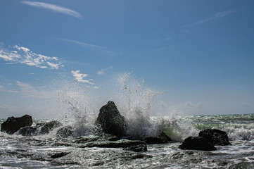 Steinküste in Sizilien