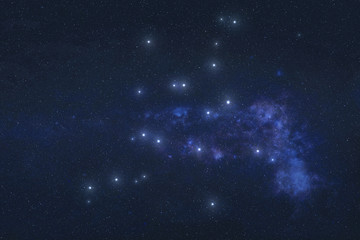 Hercules constellation stars in outer space. Hercules constellation stars. Elements of this image were furnished by NASA 