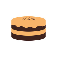 Isolated sweet cake flat style icon vector design