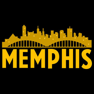 Memphis City Luxury Gold Concept Art - VECTOR