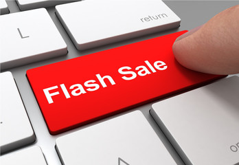 Fototapeta premium flash sale push button concept 3d illustration