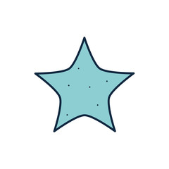 Isolated star line fill style icon vector design